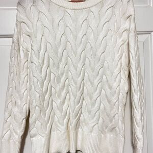 Philosophy “Snow Globe” |  Cable Knit Sweater |  Cottagecore Academia